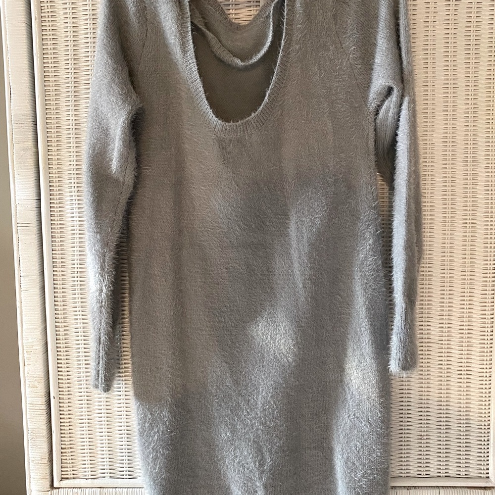 Harper Heritage mid thigh length fuzzy knit dress